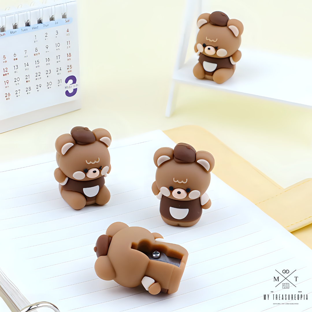 Mini Coffee Bear Sharpener ( Pack Of 2 )