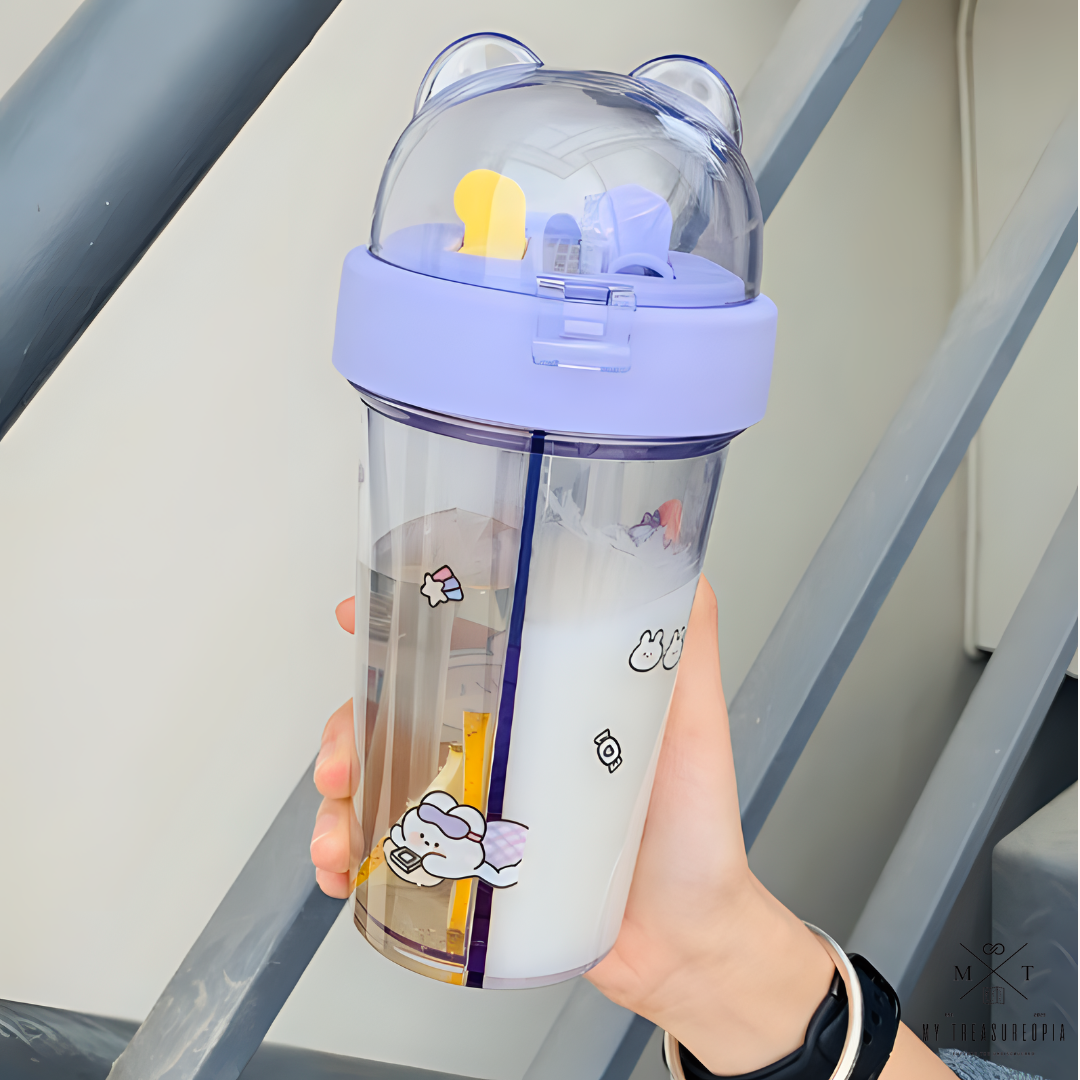 Dual Partition Sipper Bottle - 420ML