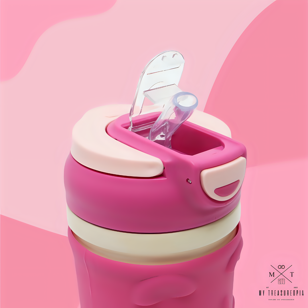 Pink Dog Stainless Steel Tumbler Bottle - 450ML