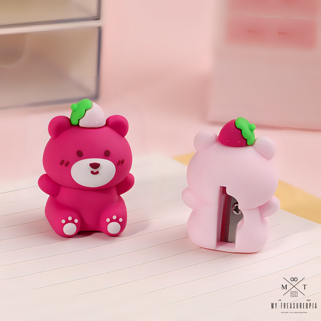 Mini Strawberry Bear Sharpener ( Pack Of 2 )