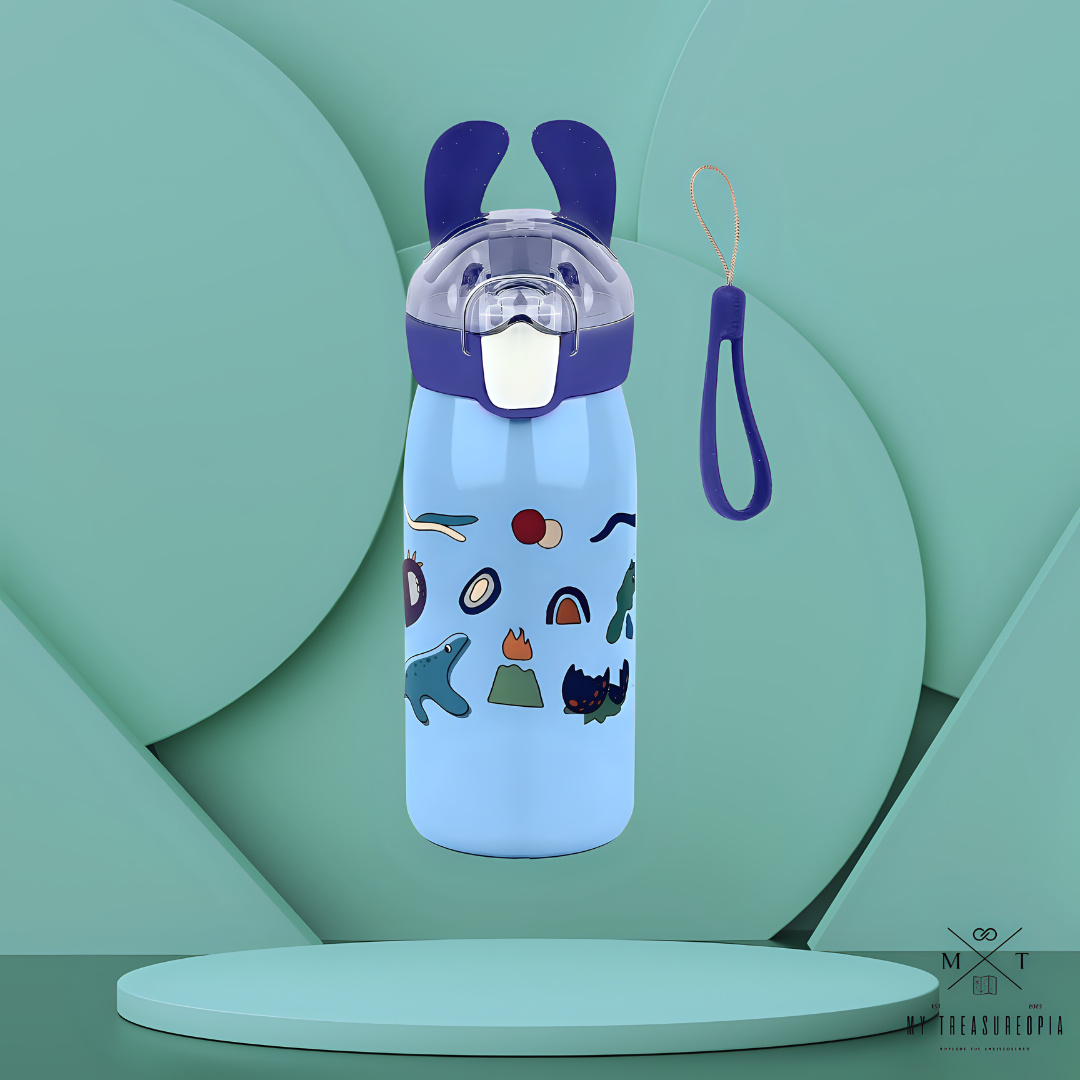 Doodle Bunny Stainless Steel Water Bottle - 530ML