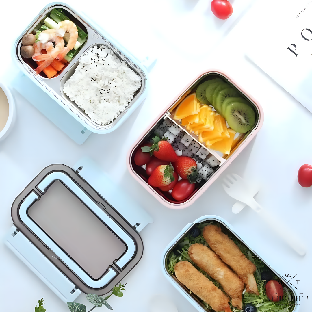 Yum Yum Dual Compartment Stainless Steel Lunch Box -650ML