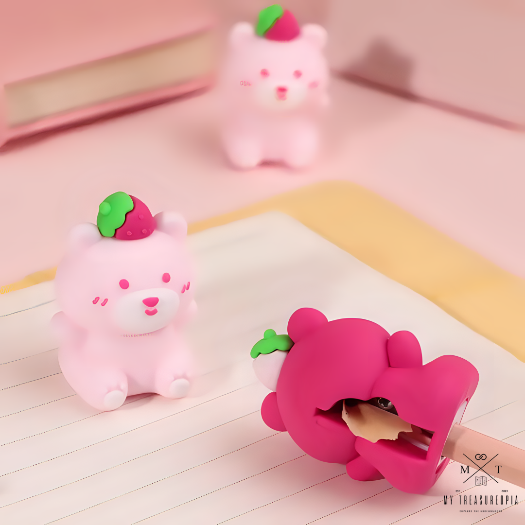 Mini Strawberry Bear Sharpener ( Pack Of 2 )