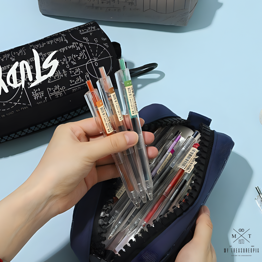 Study Pencil Pouch With Big Zipper