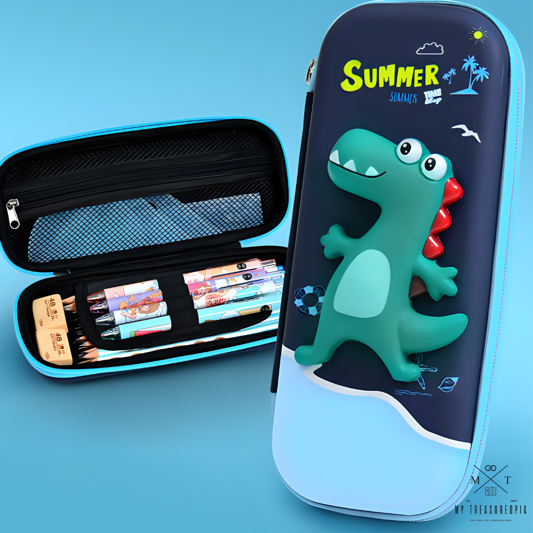 3D Eva Pencil Pouch With Cute Squishy Dinosaur