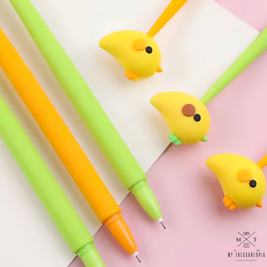 Mango Chicken Gel Pen ( Pack Of 3 Pcs )