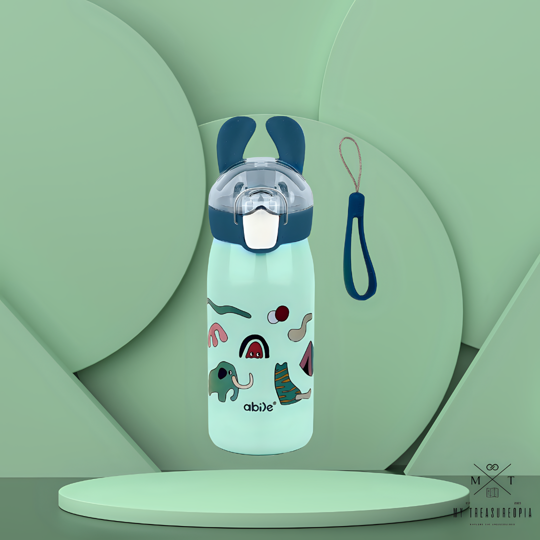 Doodle Bunny Stainless Steel Water Bottle - 530ML