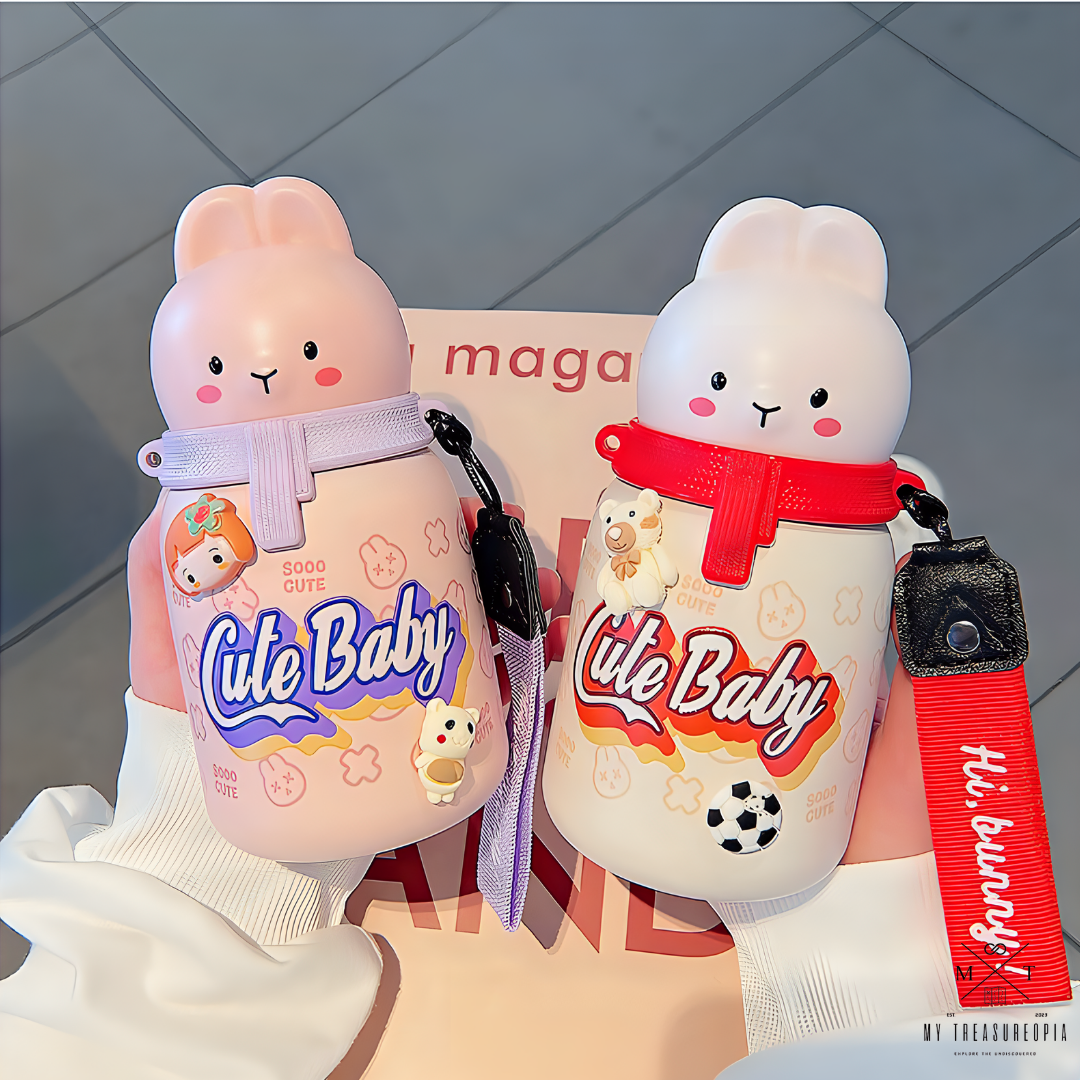 Cute Baby Stainless Steel Vacuum Water Bottle - 350ML