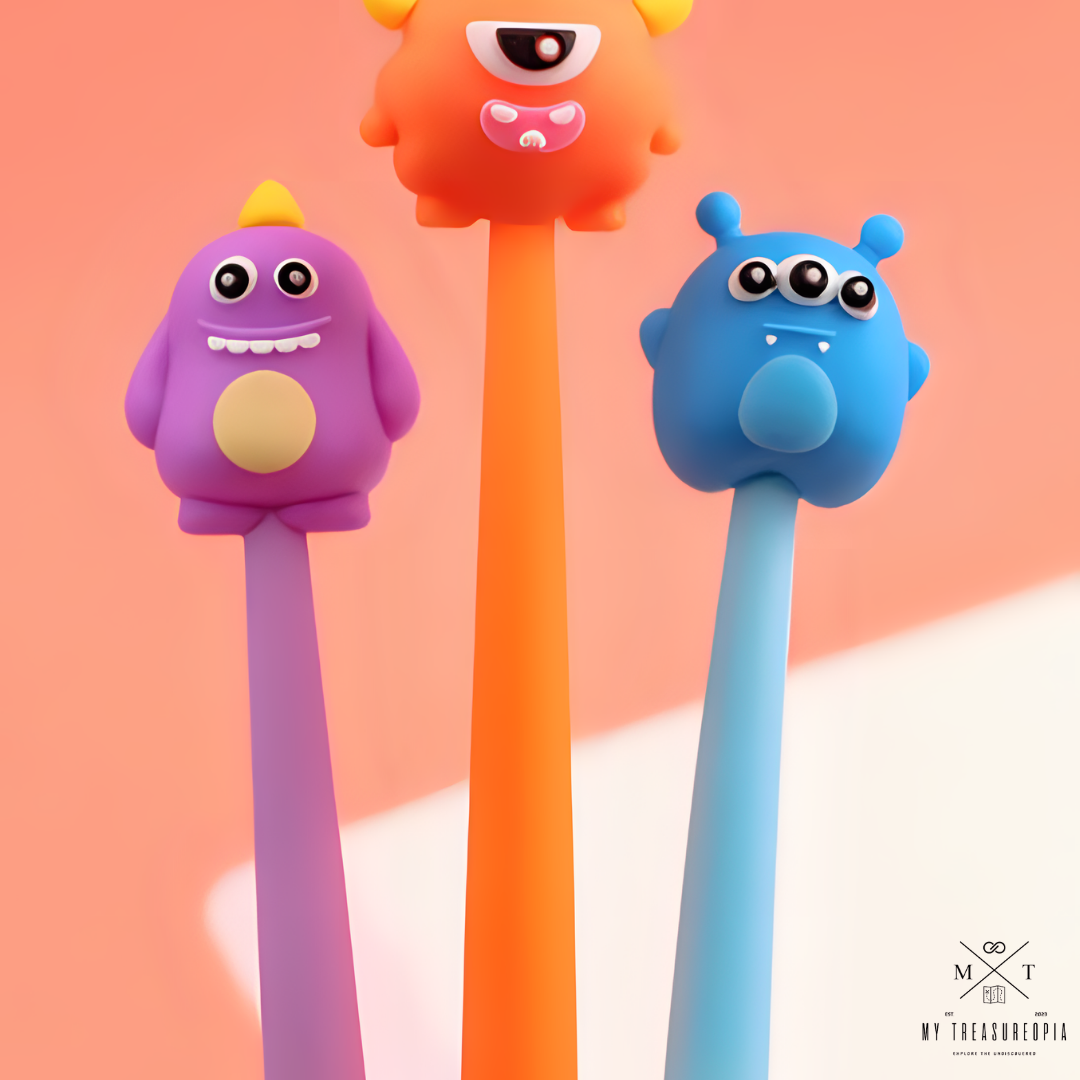 Monster Gel Pen ( Pack Of 3 Pcs )