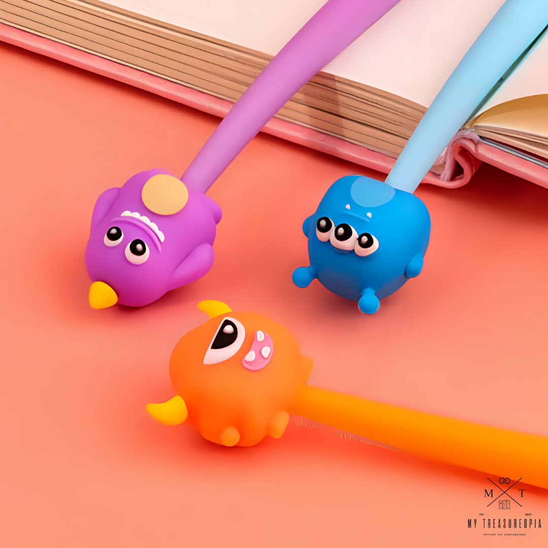 Monster Gel Pen ( Pack Of 3 Pcs )