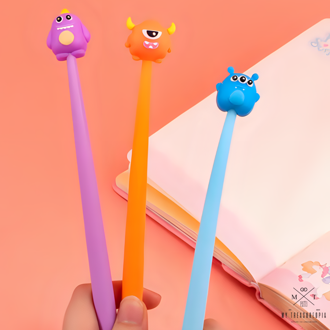 Monster Gel Pen ( Pack Of 3 Pcs )