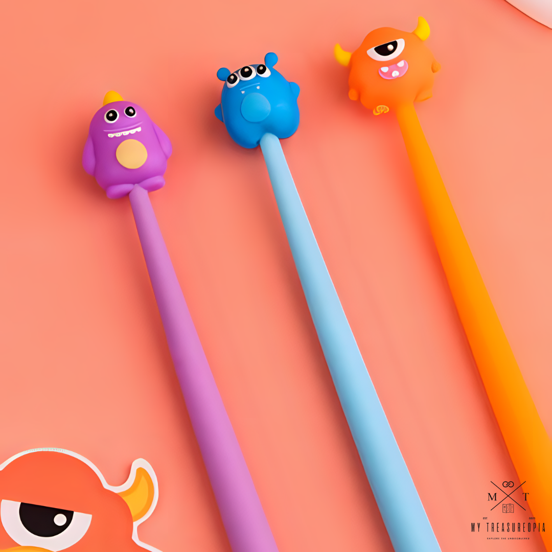 Monster Gel Pen ( Pack Of 3 Pcs )