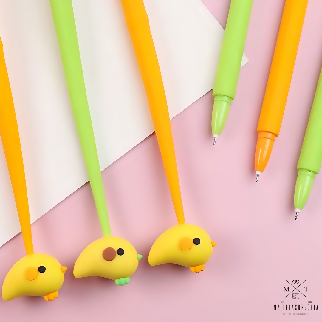 Mango Chicken Gel Pen ( Pack Of 3 Pcs )