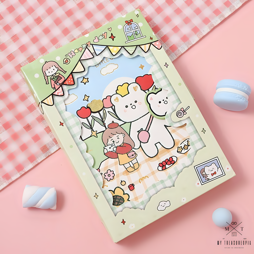 Bear Fam Diary With Magnetic Buckle