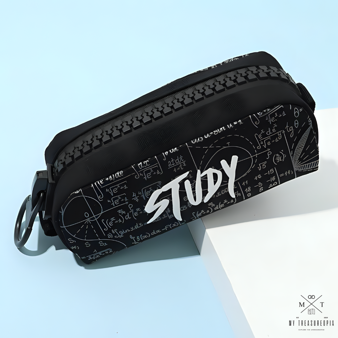 Study Pencil Pouch With Big Zipper