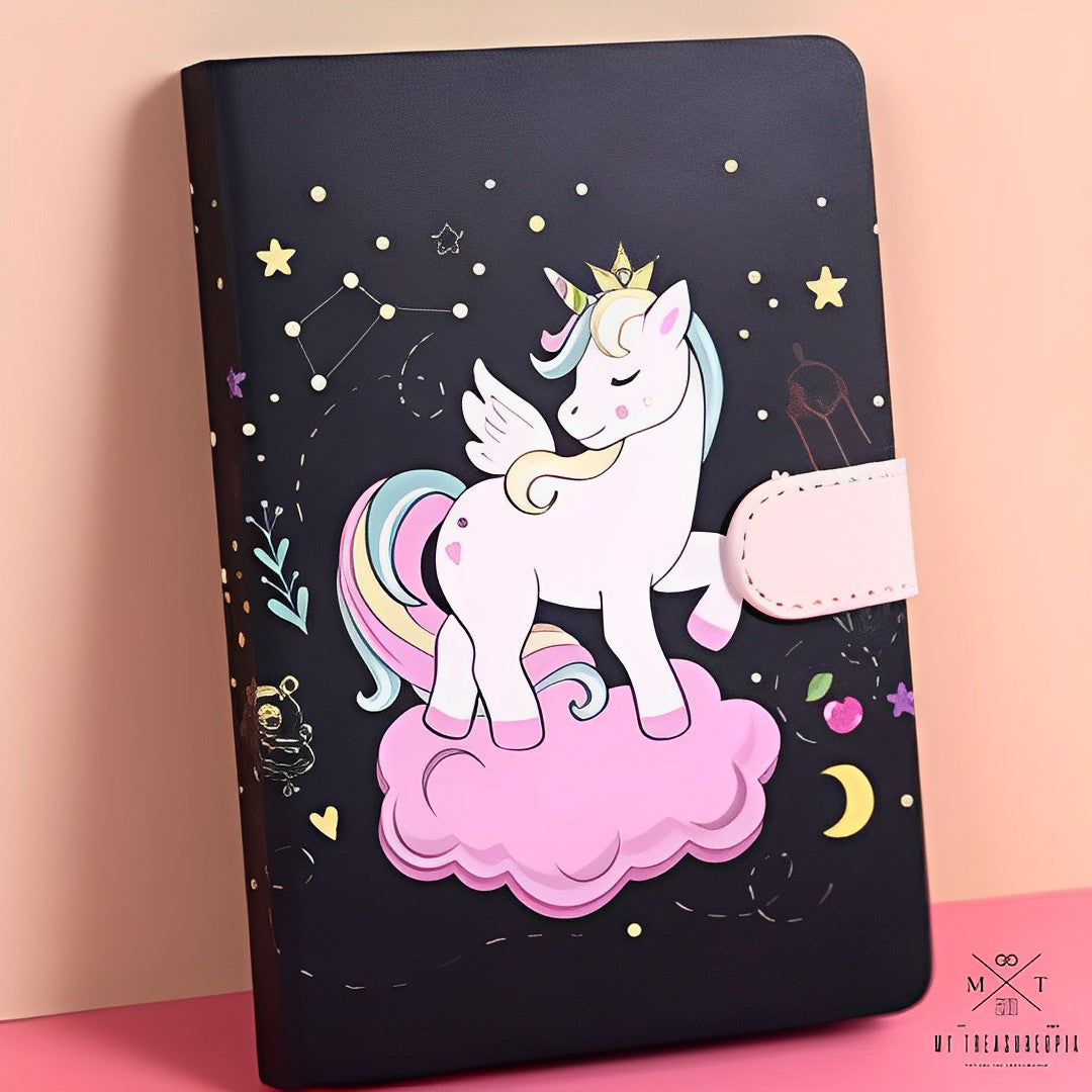 Unicorn Diary With Magnetic Buckle