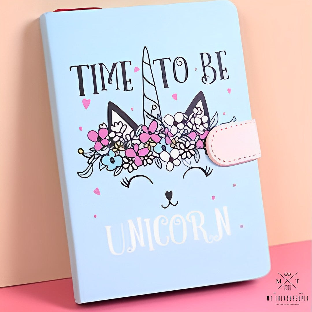 Unicorn Diary With Magnetic Buckle