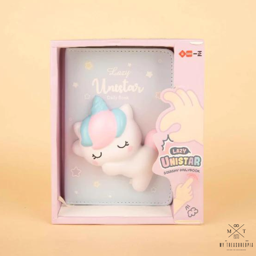 Lazy Unistar Diary With Squishy Toy