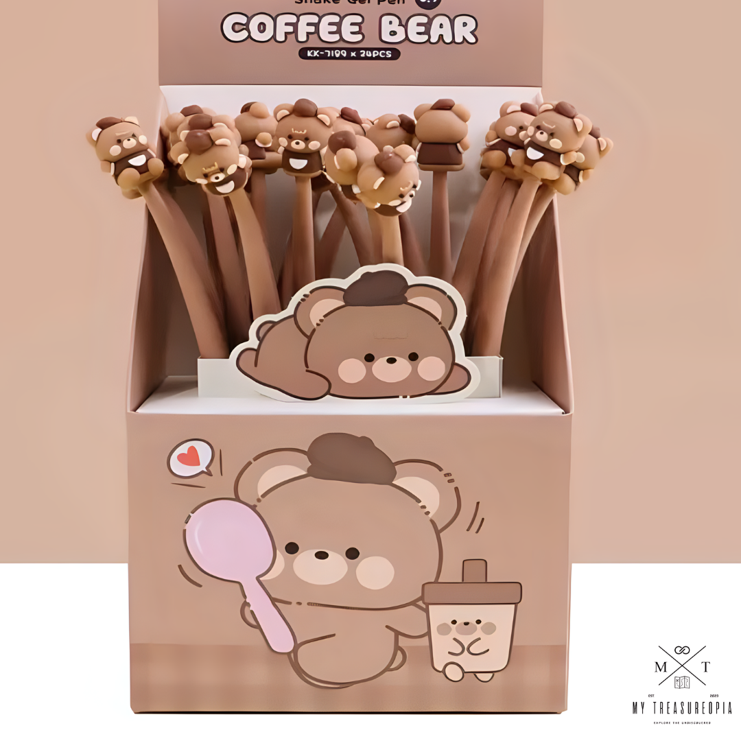 Coffee Bear Gel Pen ( Pack Of 3 Pcs )