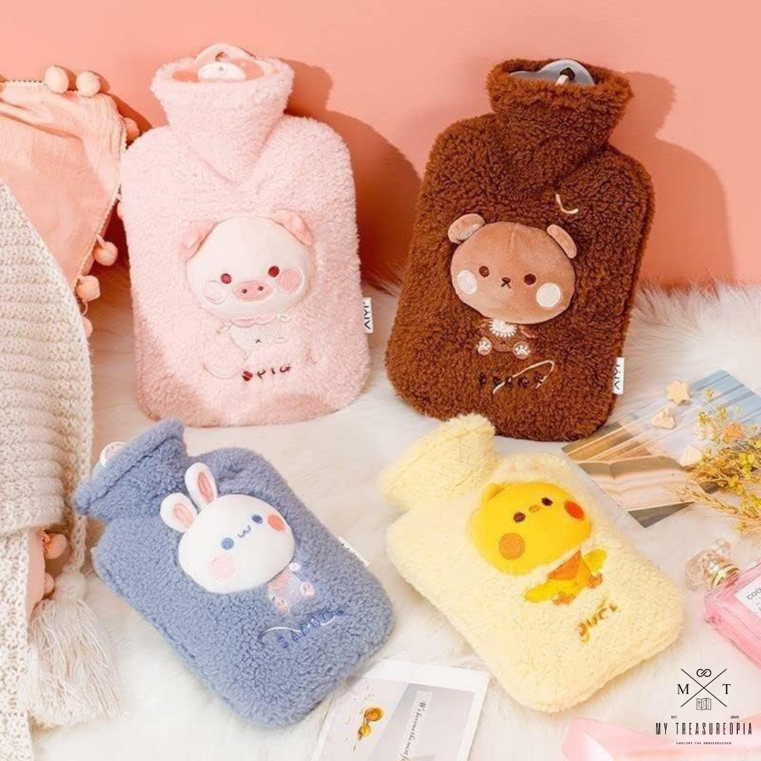 Baby Animals Hot Water Bag With Squishy Toy - 1000ML