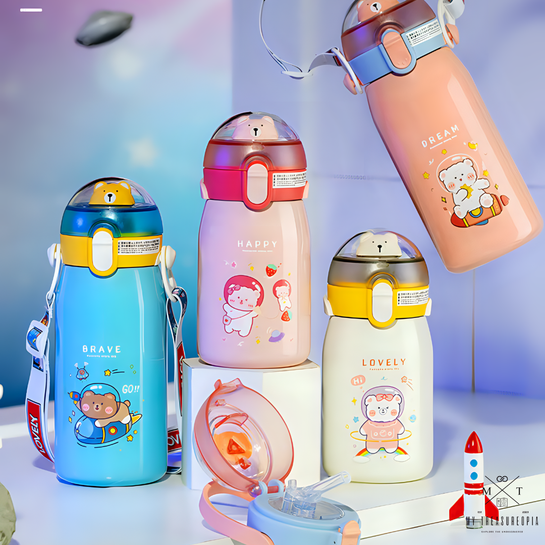 Bear Family Stainless Steel Water Bottle - 530ML