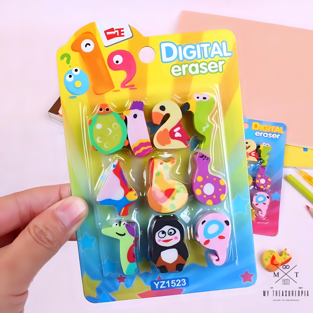 Digital Eraser Set ( Set Of 2 Packs, Each pack Contains 10 Pcs Erasers )