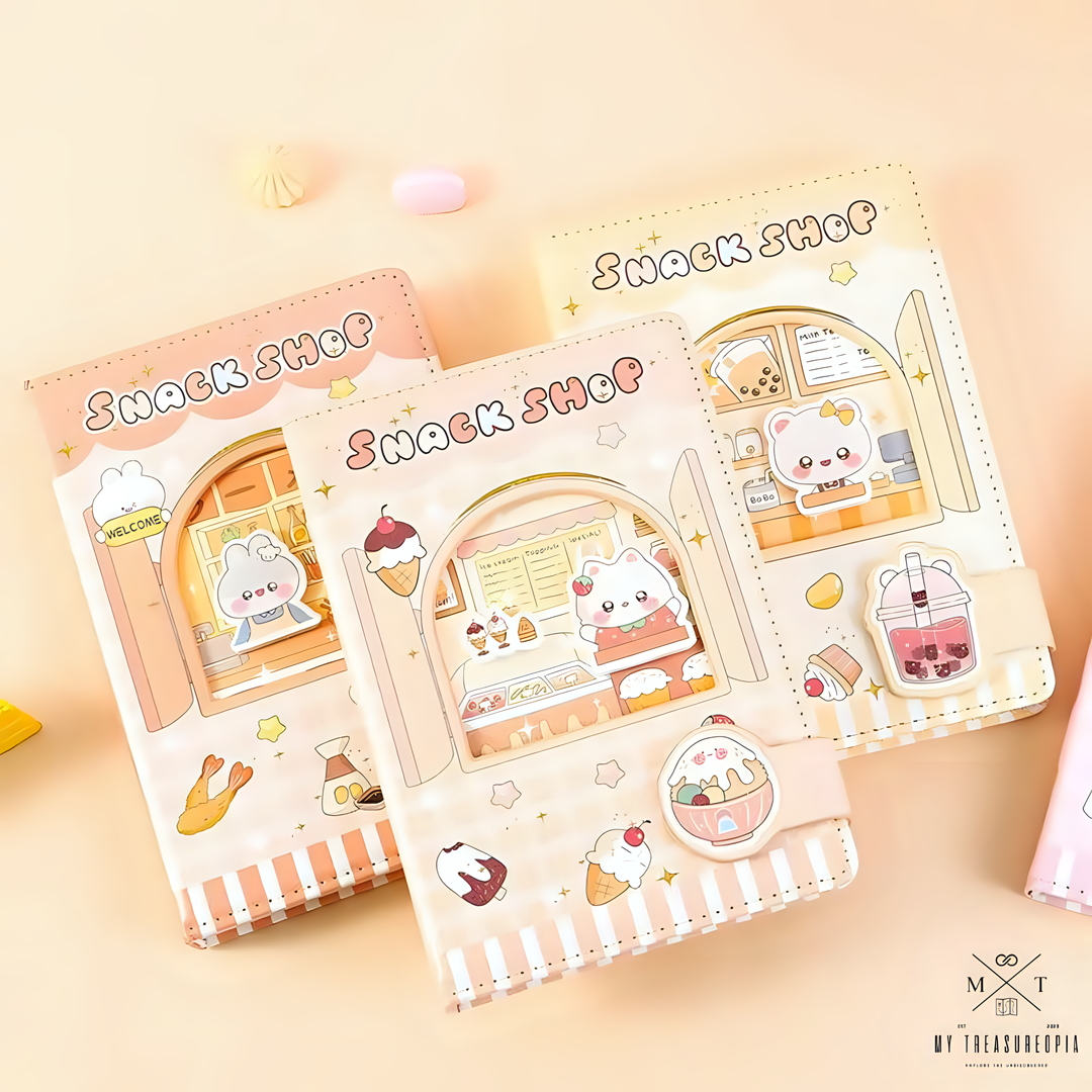 Snack Shop Diary With Magnetic Buckle