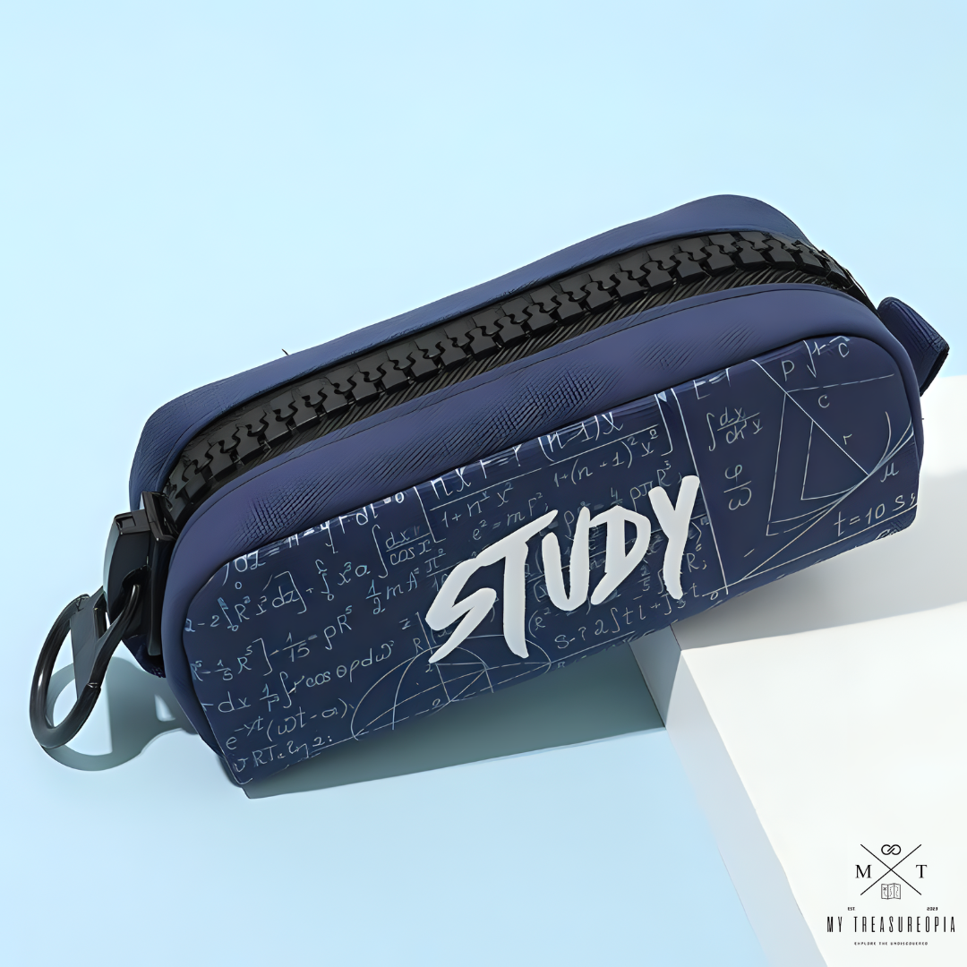 Study Pencil Pouch With Big Zipper