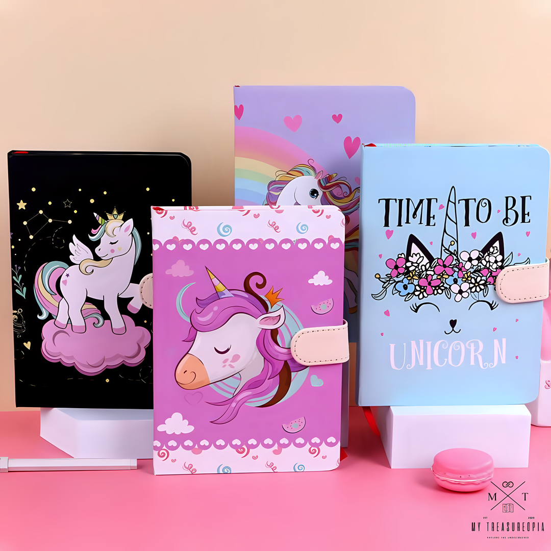 Unicorn Diary With Magnetic Buckle