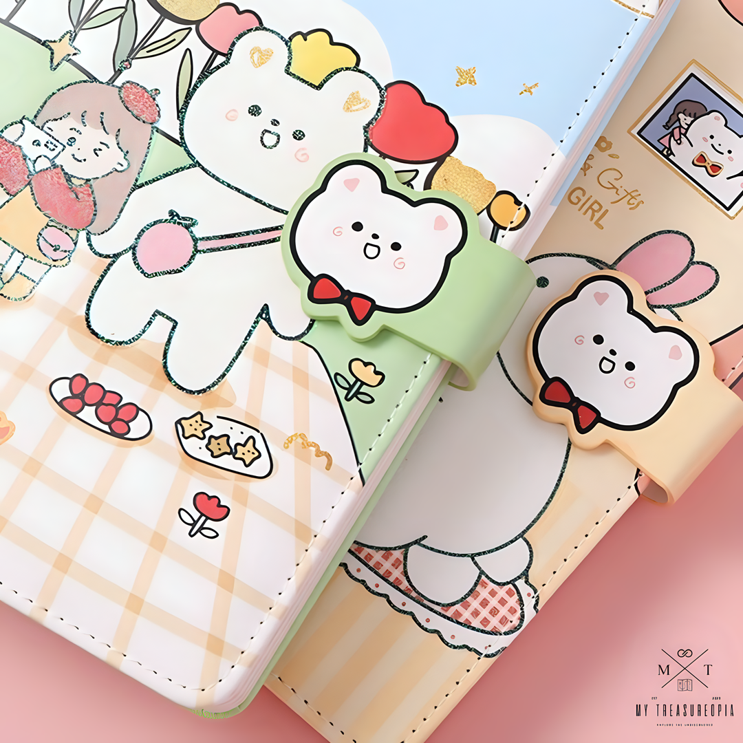 Bear Fam Diary With Magnetic Buckle