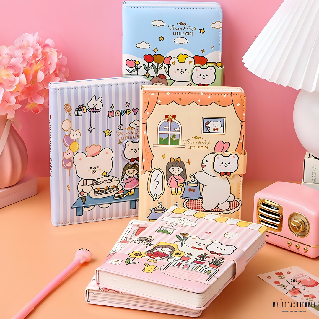 Bear Fam Diary With Magnetic Buckle