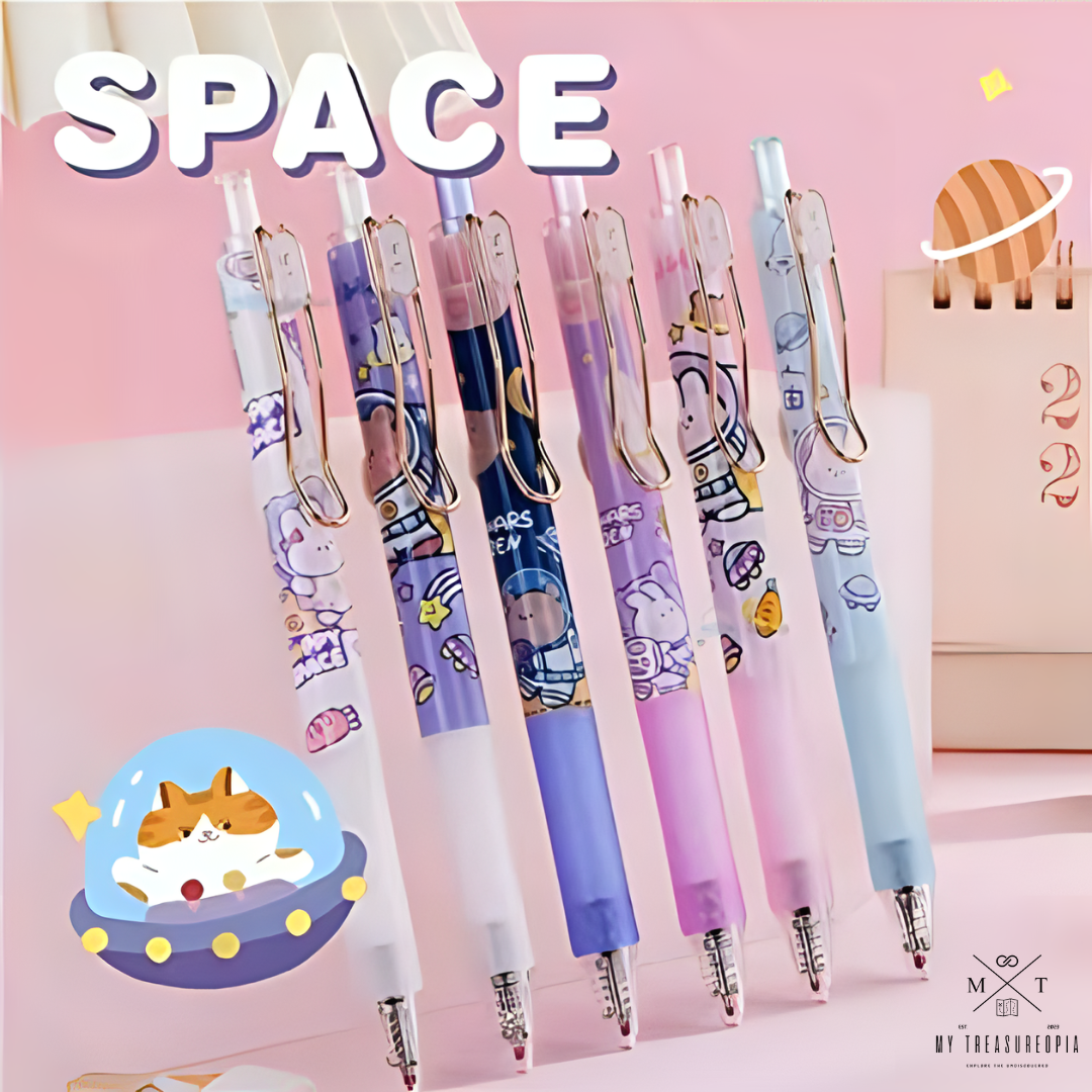 Space Gel Pen Set ( Pack Of 6 Pcs )