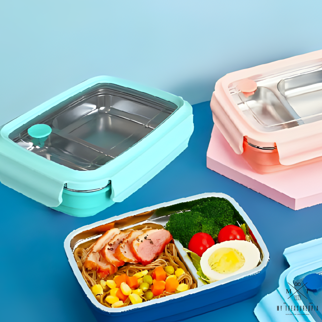 Toast & Burger Stainless Steel Lunch Box - 500ML