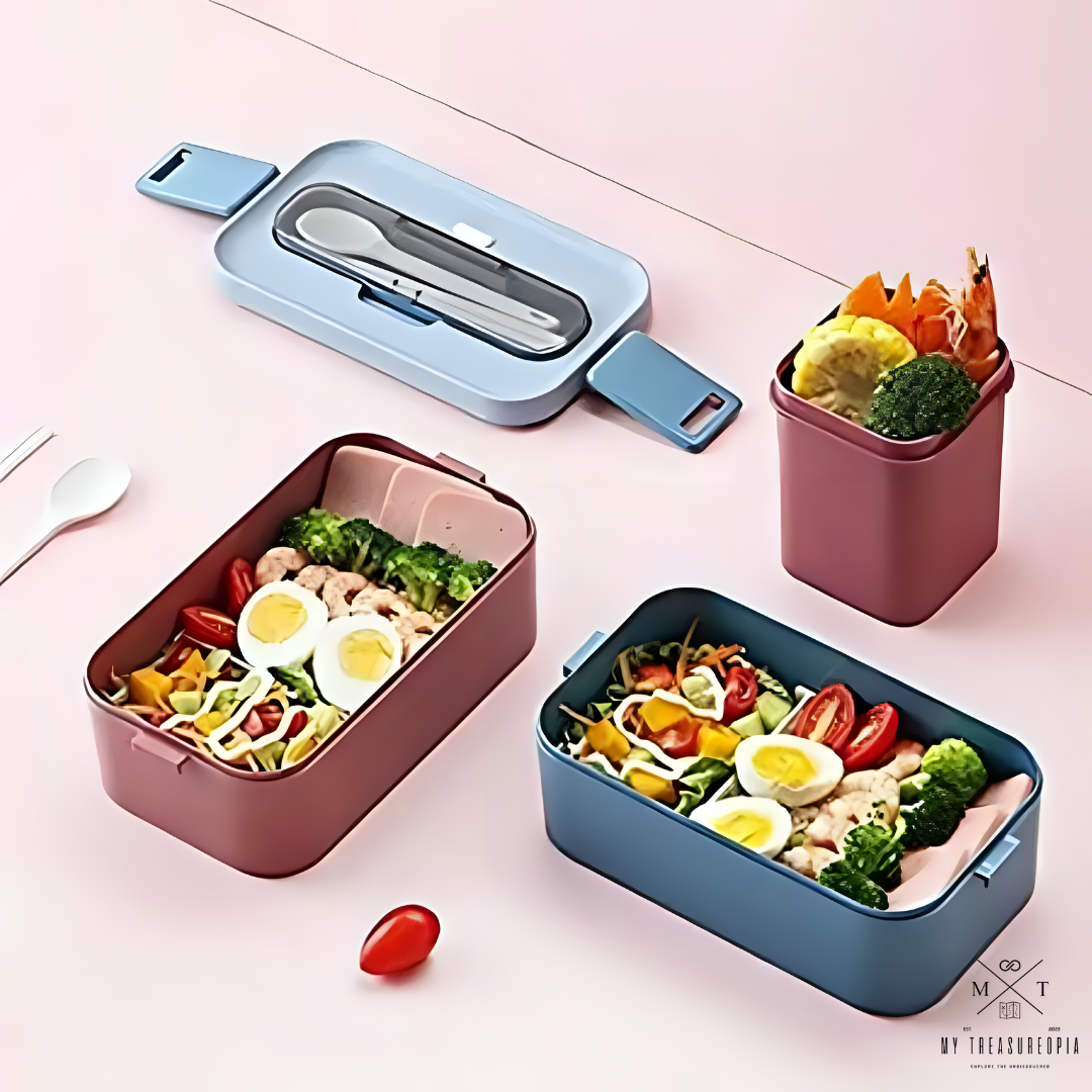 Hungry Belly Lunch Box With Spoon & Fork - 1000ML