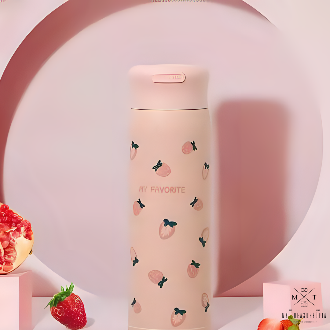 Pastel Pink Stainless Steel Water Bottle - 420ML