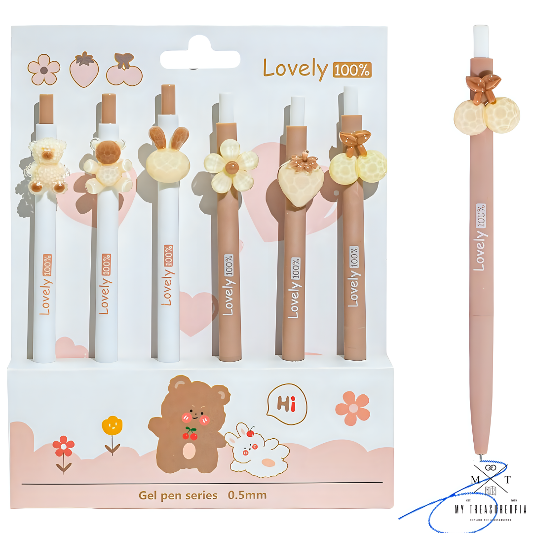 Lovely Acrylic Pen ( Pack Of 6 Pcs )