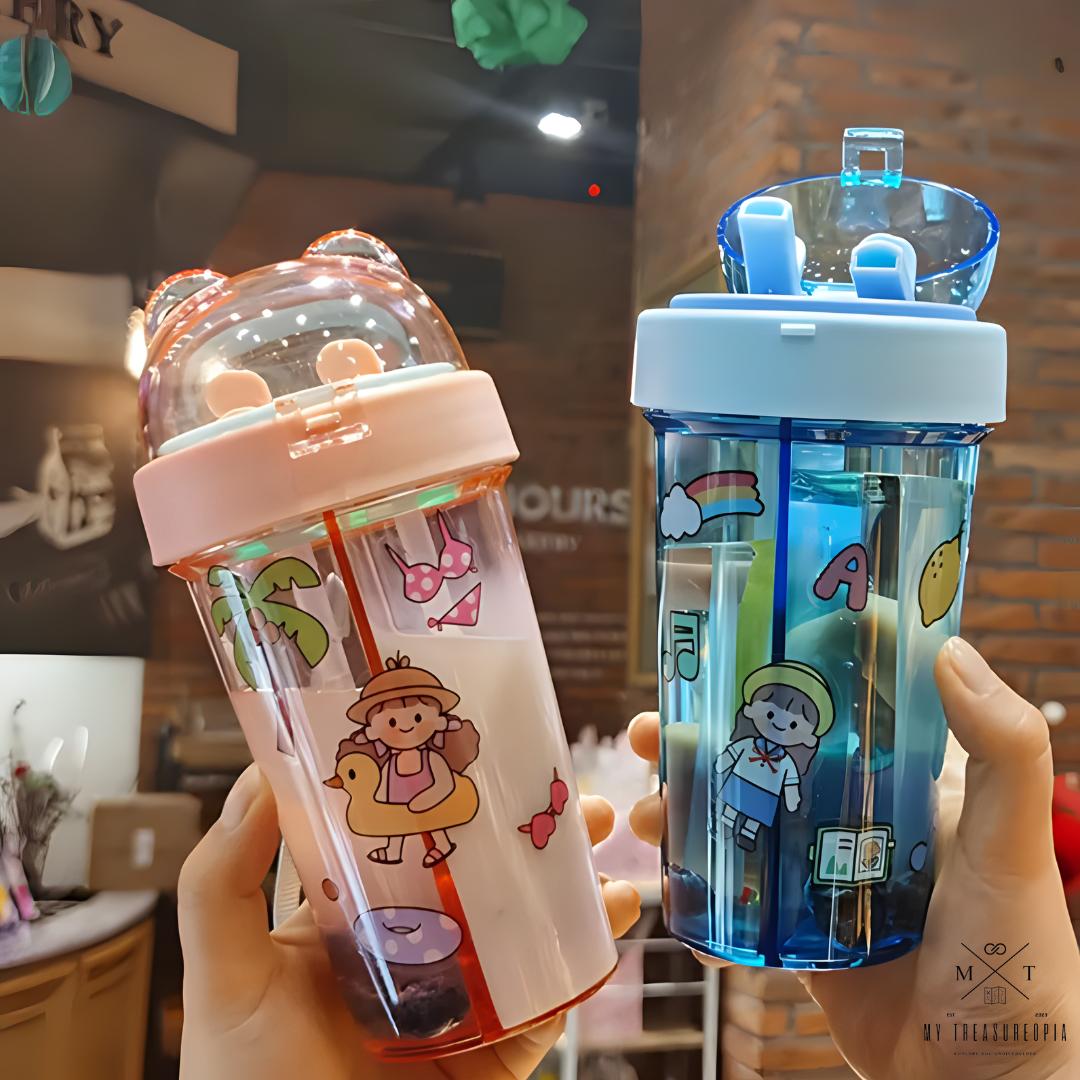 Dual Partition Sipper Bottle - 420ML