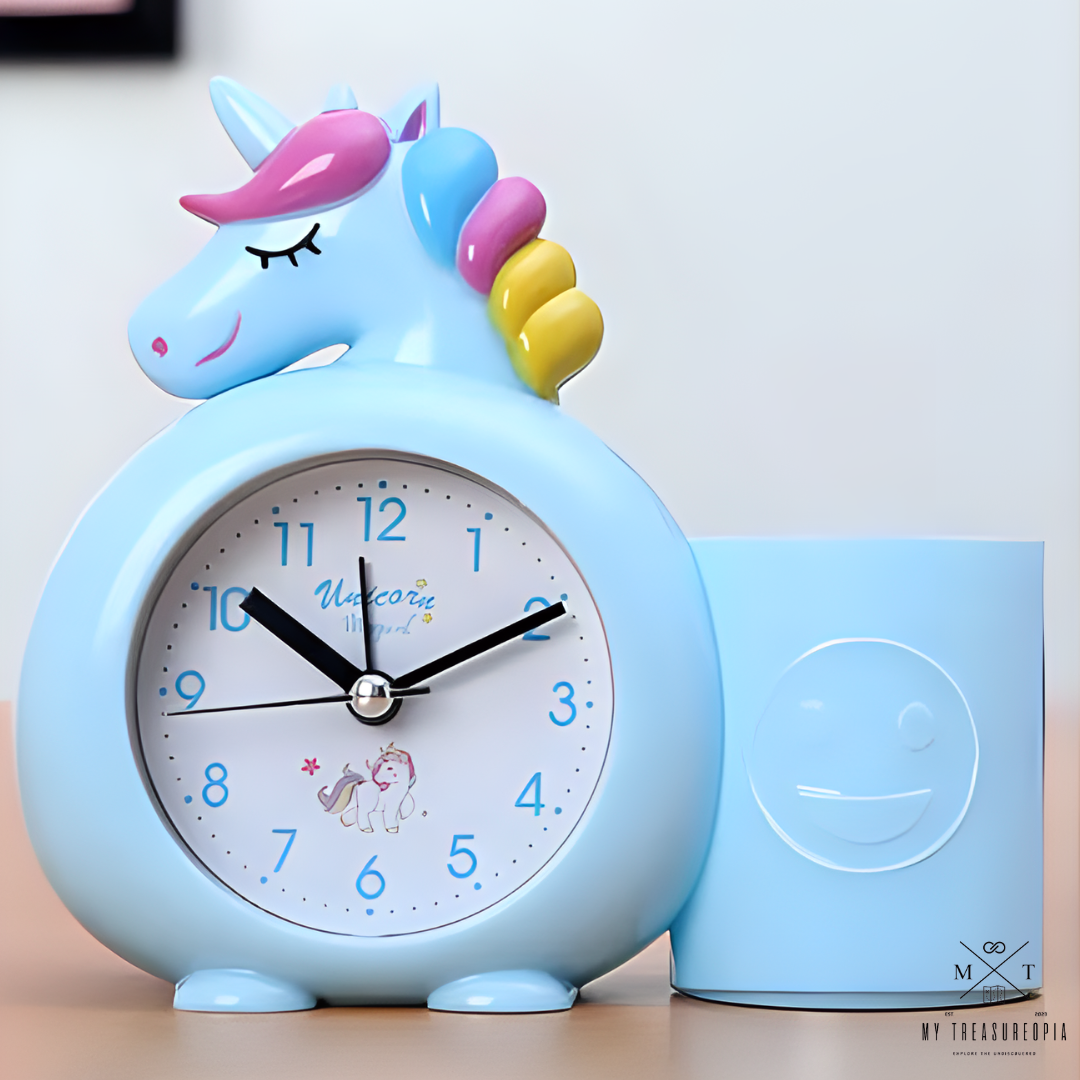 Unicorn Alarm Clock With Pen Holder