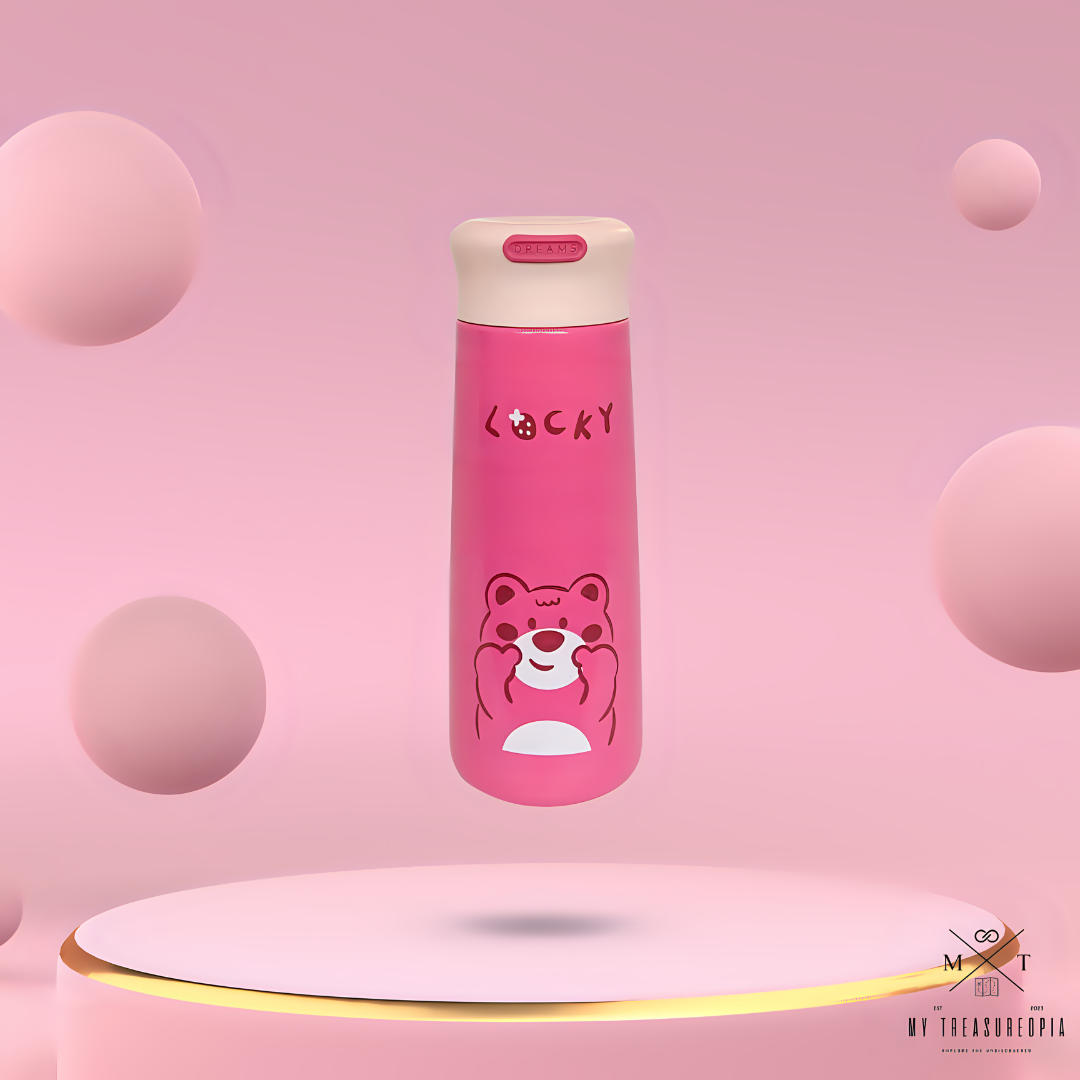 Strawberry Bear Stainless Steel Water Bottle - 350ML