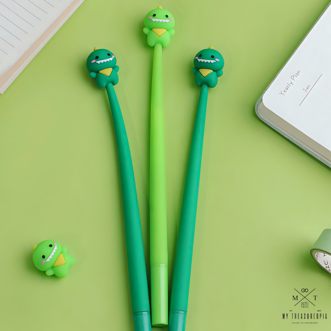 Baby Dino Gel Pen ( Pack Of 3 Pcs )