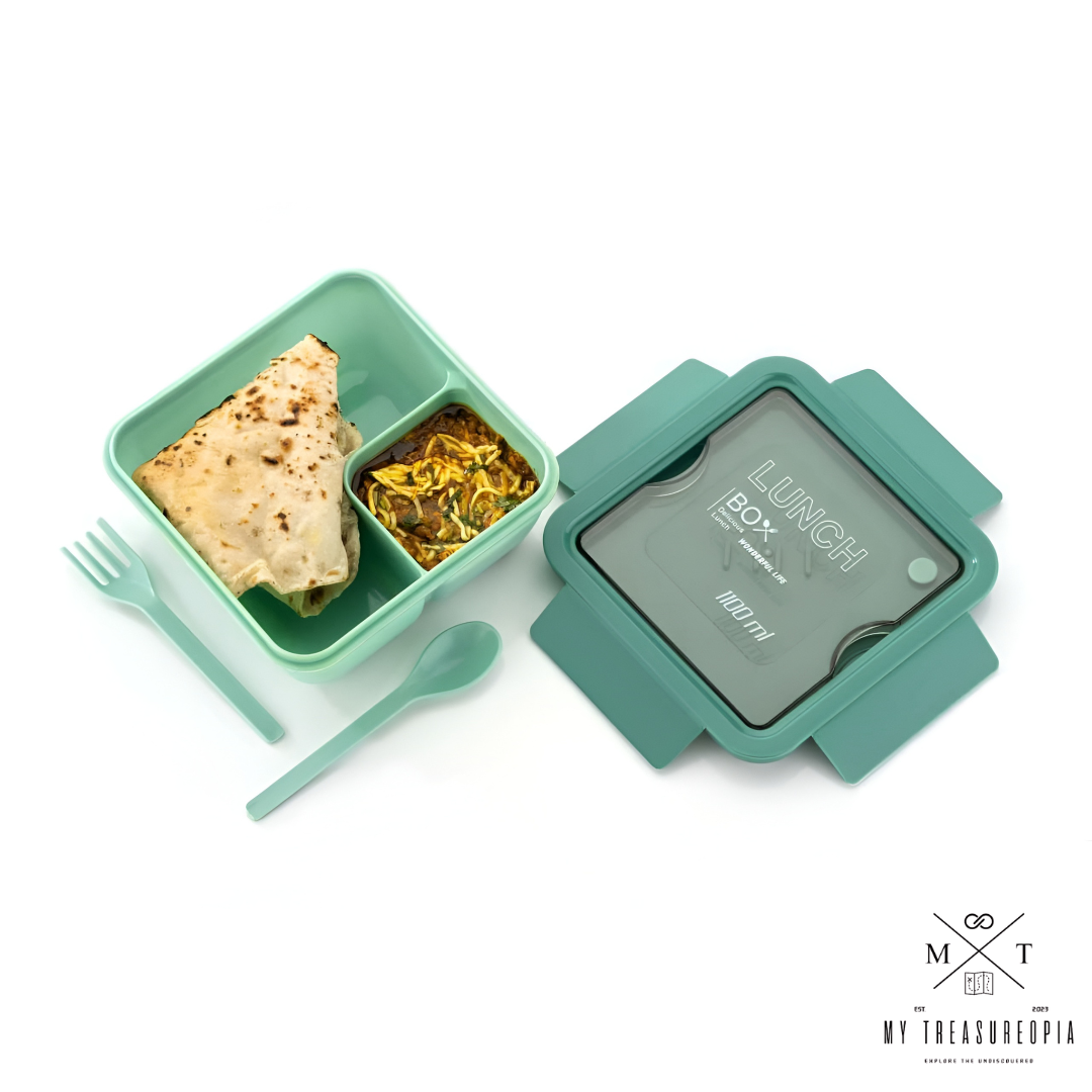 Airtight Leakproof Unbreakable Lunch Box With Cutlery