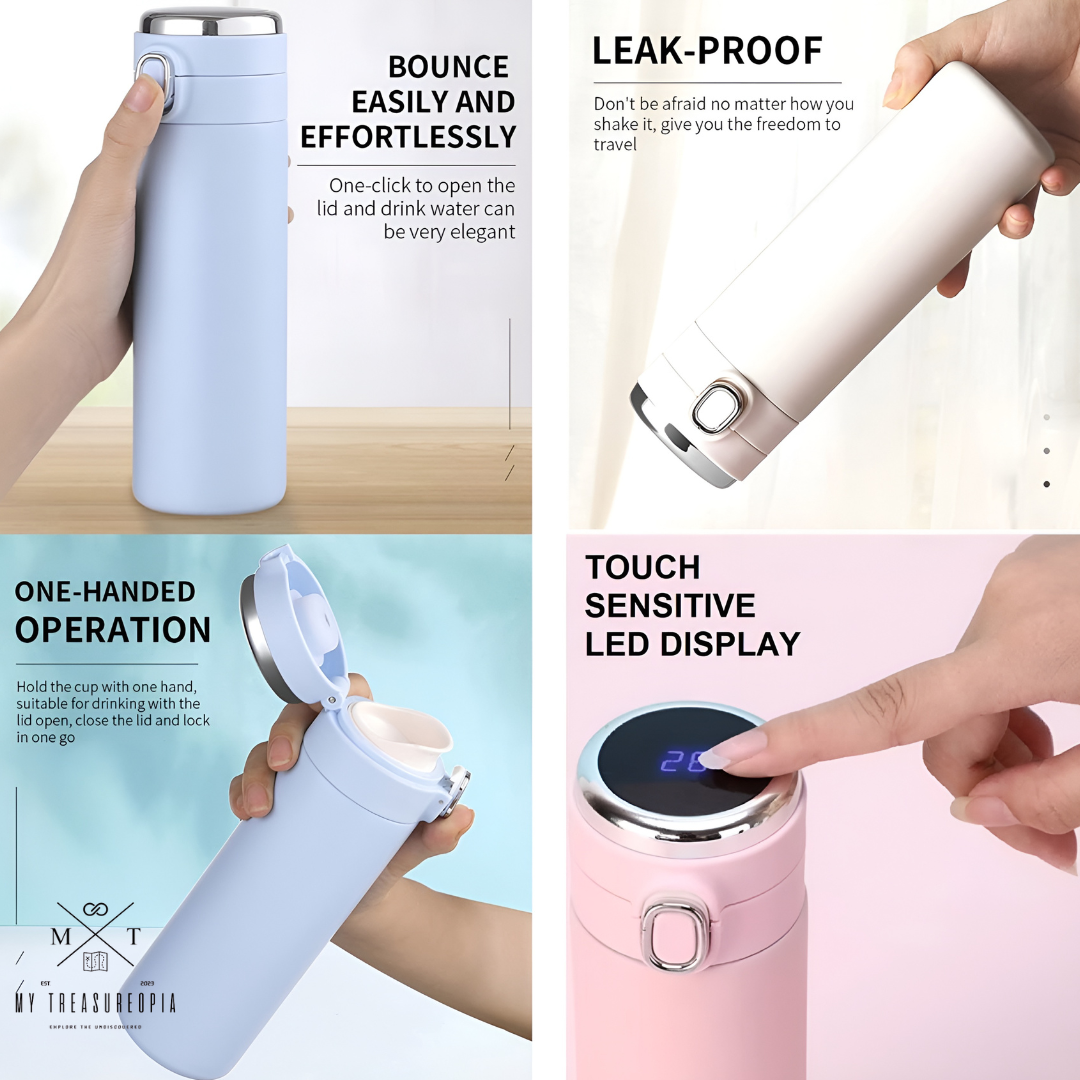 Vacuum Insulated Water Bottle with LED Temperature Display - 500 ML