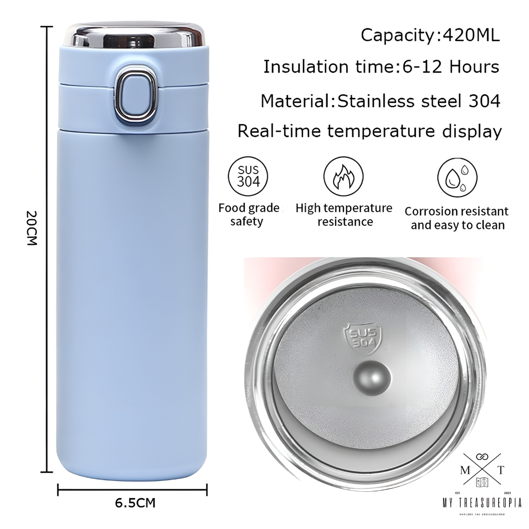 Vacuum Insulated Water Bottle with LED Temperature Display - 500 ML