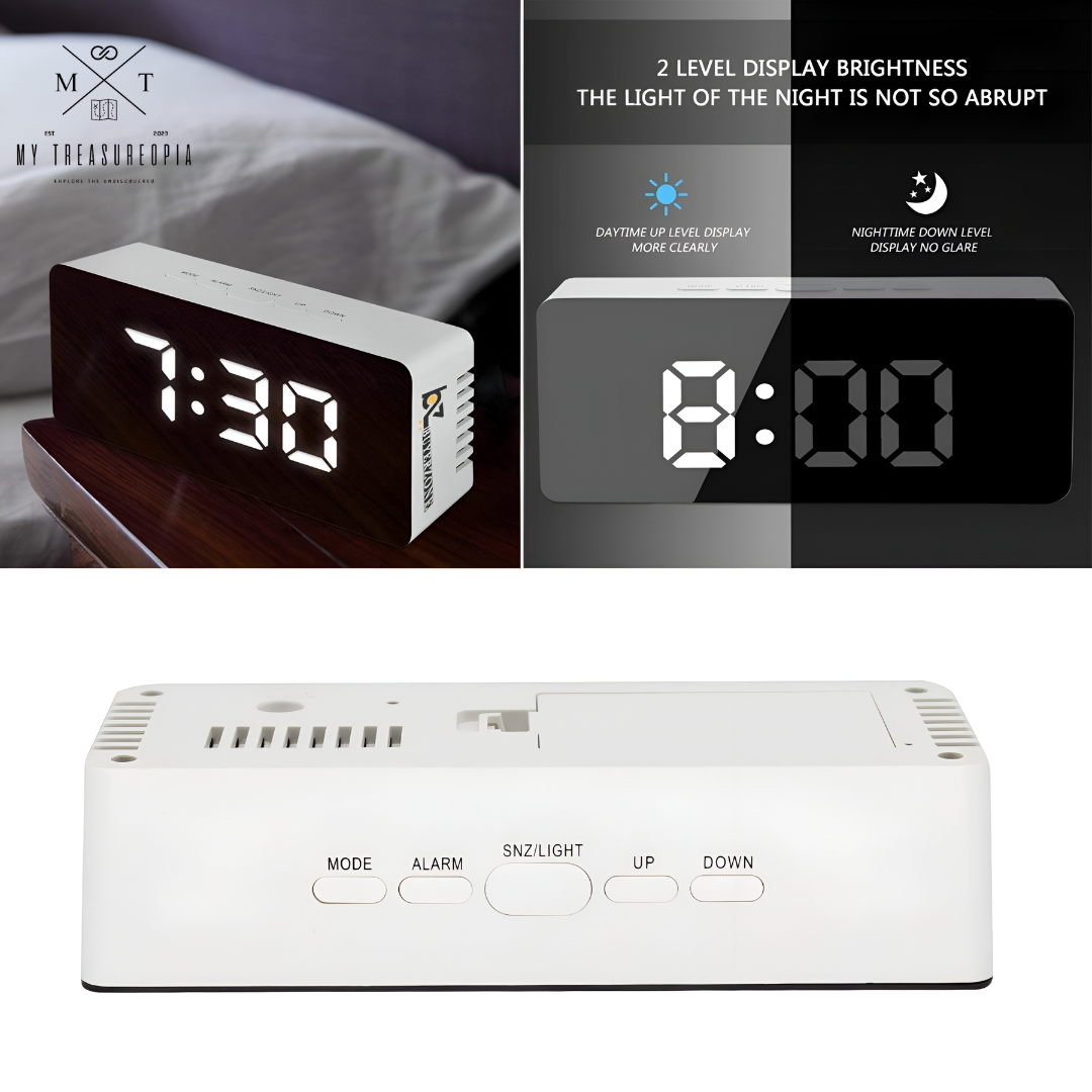 Mirror Digital LED Alarm Clock