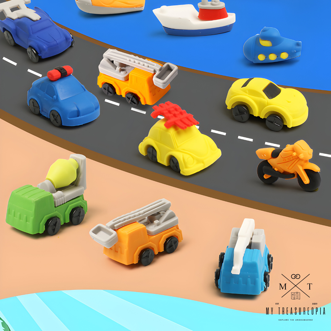 Traffic Eraser Set ( Pack Of 17 Erasers )