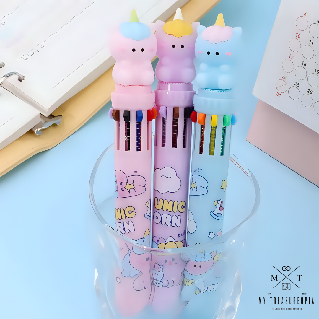 Unicorn 10 In 1 Ball Point Pen ( Pack Of 2 Pcs )