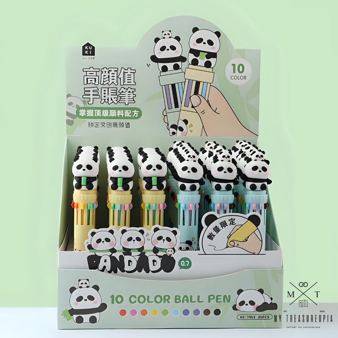 Baby Panda 10 In 1 Ball Point Pen ( Pack Of 2 Pcs )