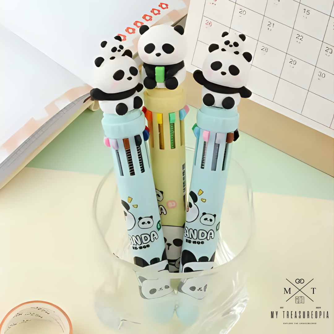 Baby Panda 10 In 1 Ball Point Pen ( Pack Of 2 Pcs )