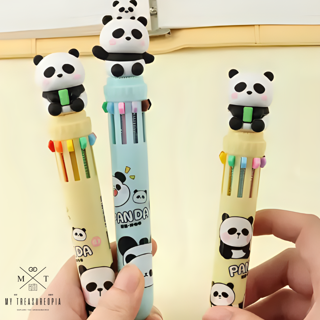 Baby Panda 10 In 1 Ball Point Pen ( Pack Of 2 Pcs )