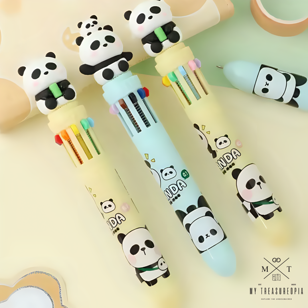 Baby Panda 10 In 1 Ball Point Pen ( Pack Of 2 Pcs )